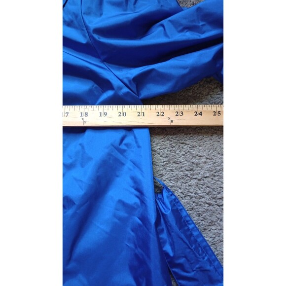 Climate Zone Unisex Blue Lined Comfortable Hooded Rain Jacket Size 10 Retro - Picture 3 of 5